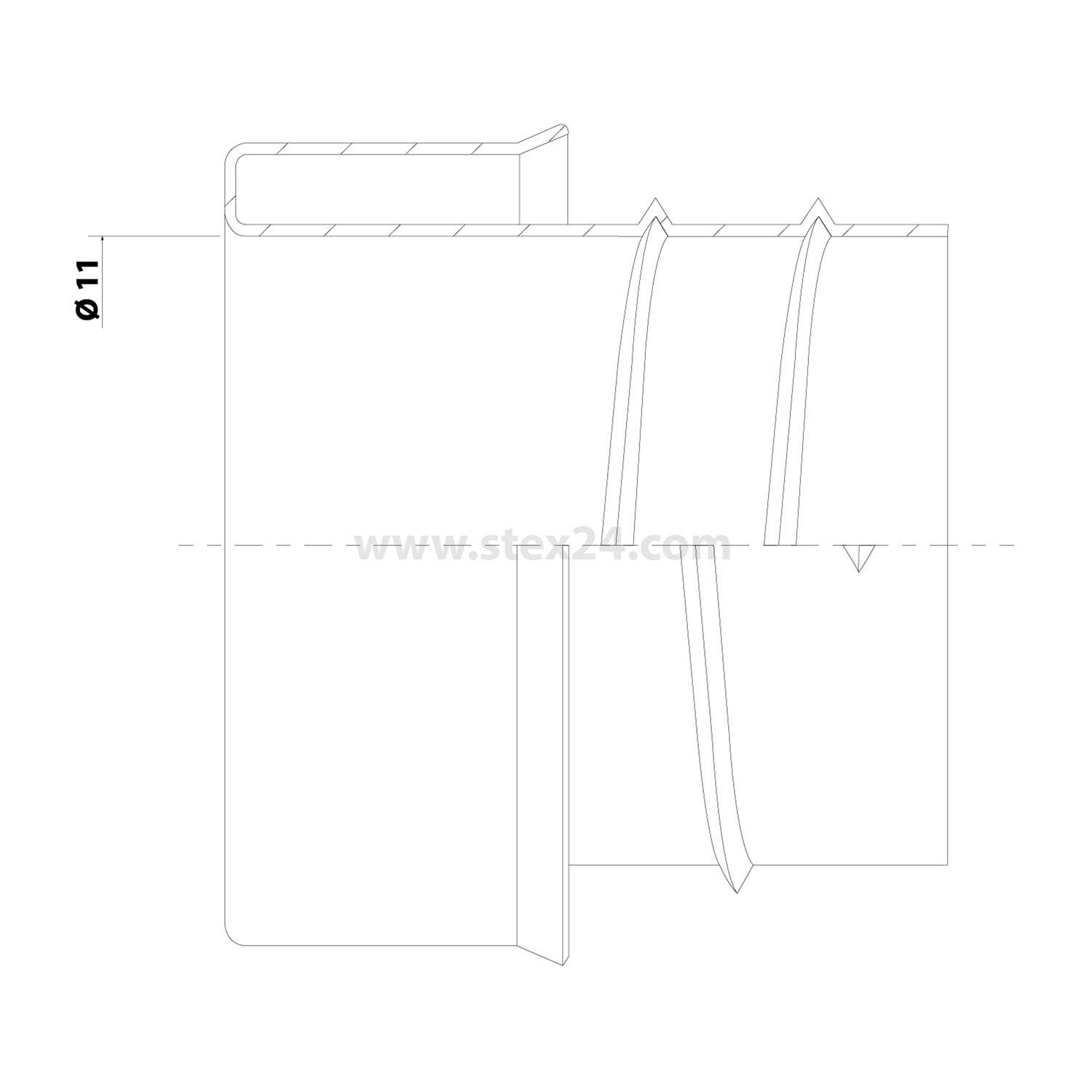 158548/2 FLEXA EEM Endtülle/Innentülle einschraubbar offen für Schlauch-Außendurchmesser 17,0mm für