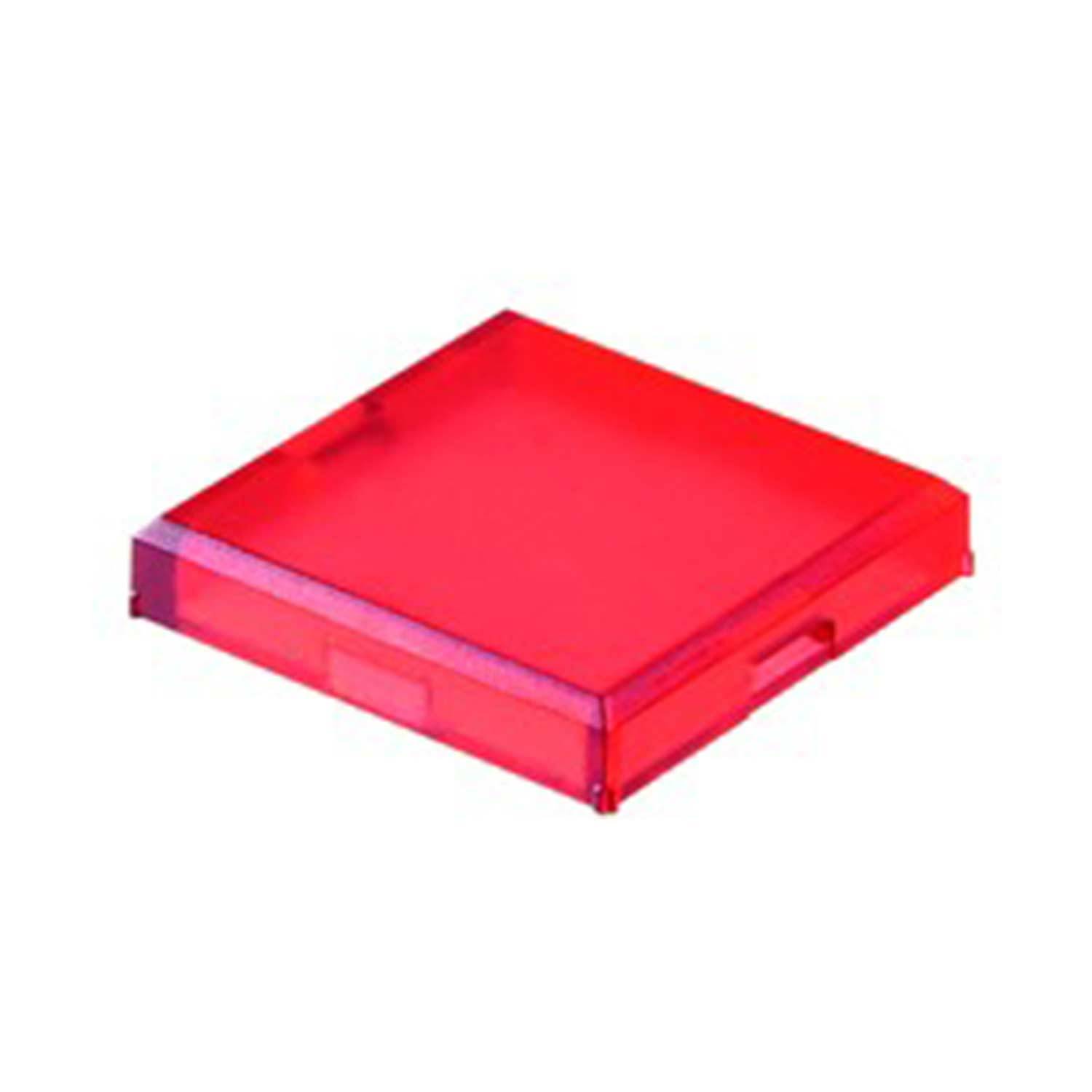 Eine rote transparente Jewel-Box, die üblicherweise zum Aufbewahren von CDs oder DVDs verwendet wird.