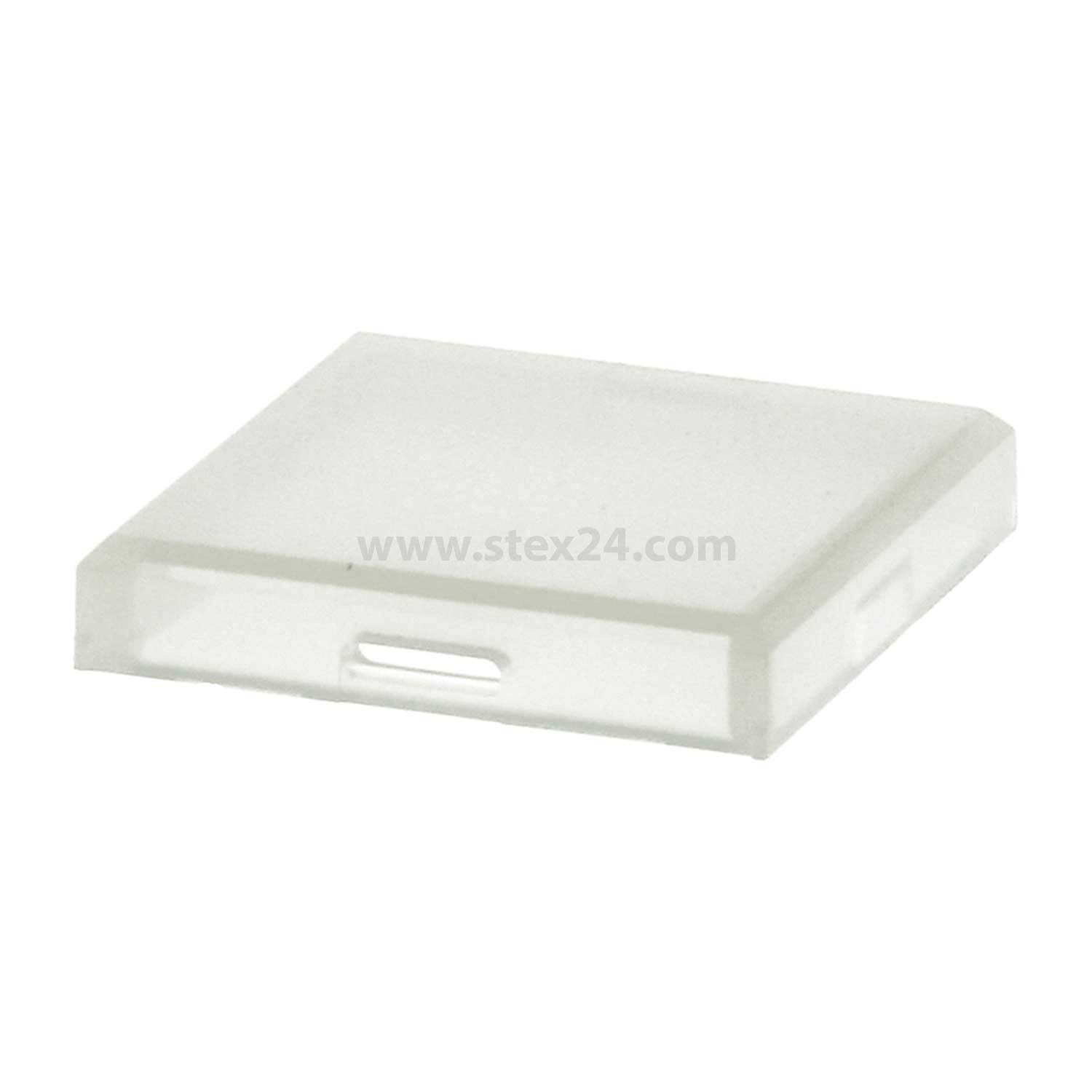 T25FWS Georg Schlegel Tasterkappe, flach transparent Farbe opalweiß Ausführung beschreib- und beleuchtbar - 1Stück