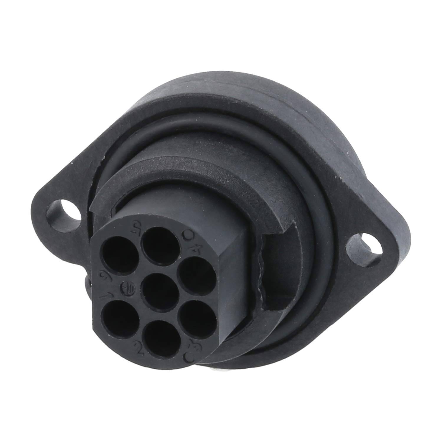 C01610C00600012 Amphenol RD24-GSG Gerätesteckverbinder gerade Stift Crimpanschluss, Polzahl 6+PE Vorderwand - 1Stück