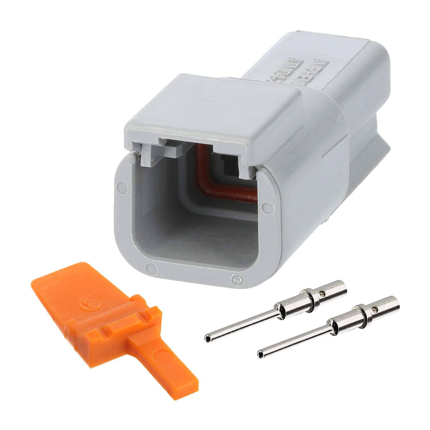 ATM04-2P-KIT01 Amphenol AS-2SM 108 SET-Kabelstecker ATM-Serie Stift, 2-polig, Crimpanschluss Isolationsdurchmesser