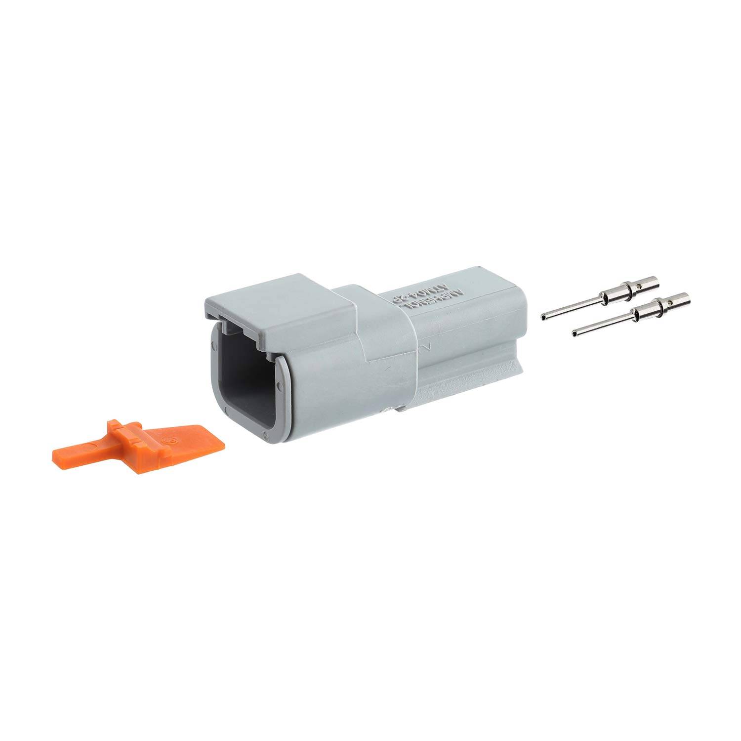 ATM04-2P-KIT01 Amphenol AS-2SM 108 SET-Kabelstecker ATM-Serie Stift, 2-polig, Crimpanschluss Isolationsdurchmesser