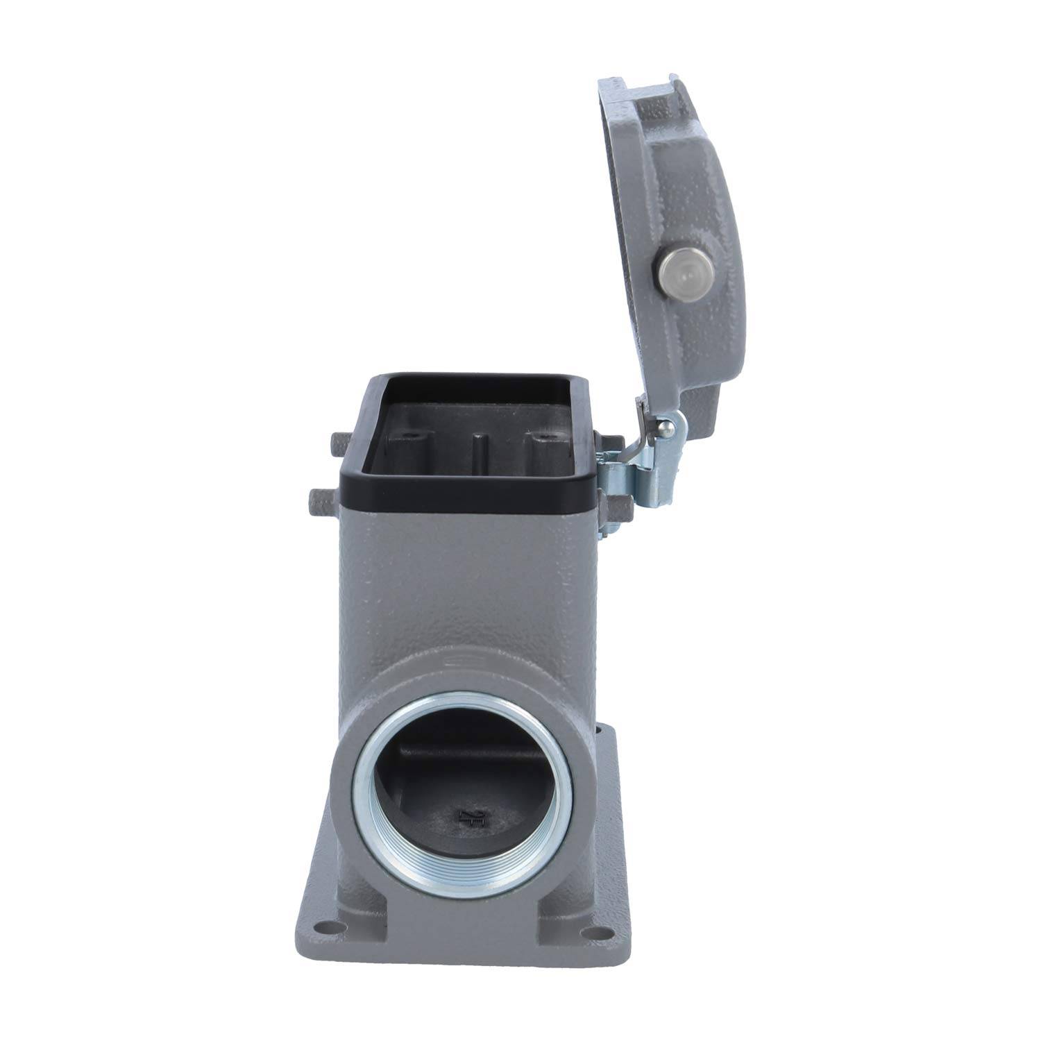 05300162263 HARTING Han 16B Sockelgehäuse hoch, 2xM32 seitlicher Kabelabgang, für 2 Bügel (am Oberteil) mit Schutzkappe