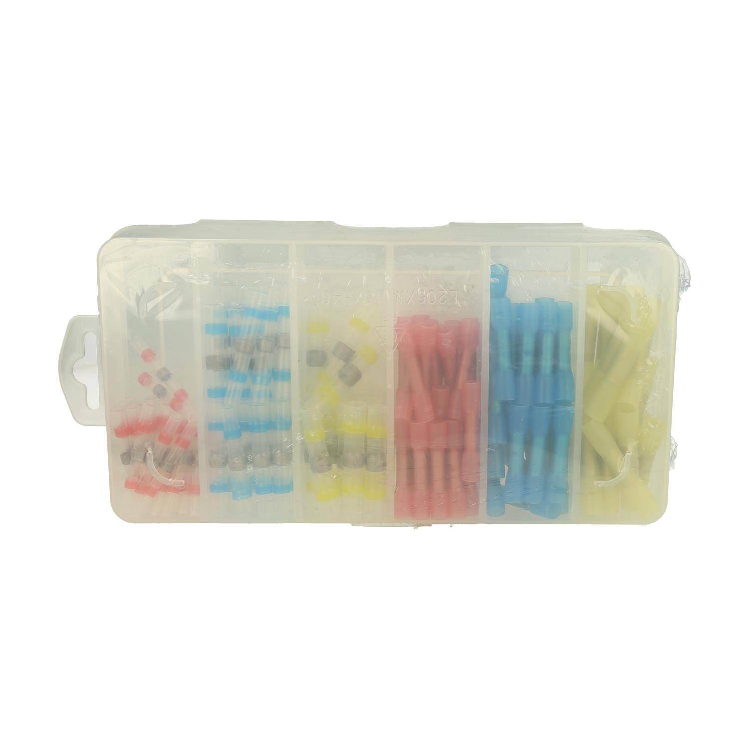 Sortimentskasten mit Stoßverbinder/Lötverbinder mit Schrumpfschlauchisolation verschiedene Farben - 1Stück