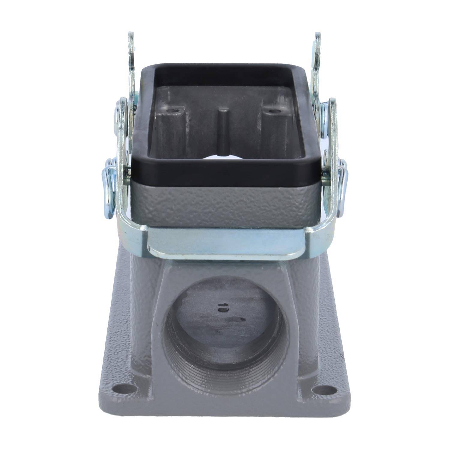 04300161270 HARTING Han 16B Sockelgehäuse niedrig, 2xPG21 seitlicher Kabelabgang, mit 2 Querbügeln Verschraubung PG21