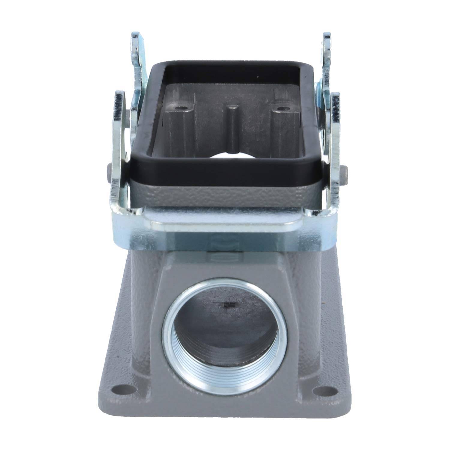 04300161267 HARTING Han 16B Sockelgehäuse niedrig, 2xM25 seitlicher Kabelabgang, mit 2 Querbügeln Verschraubung M25