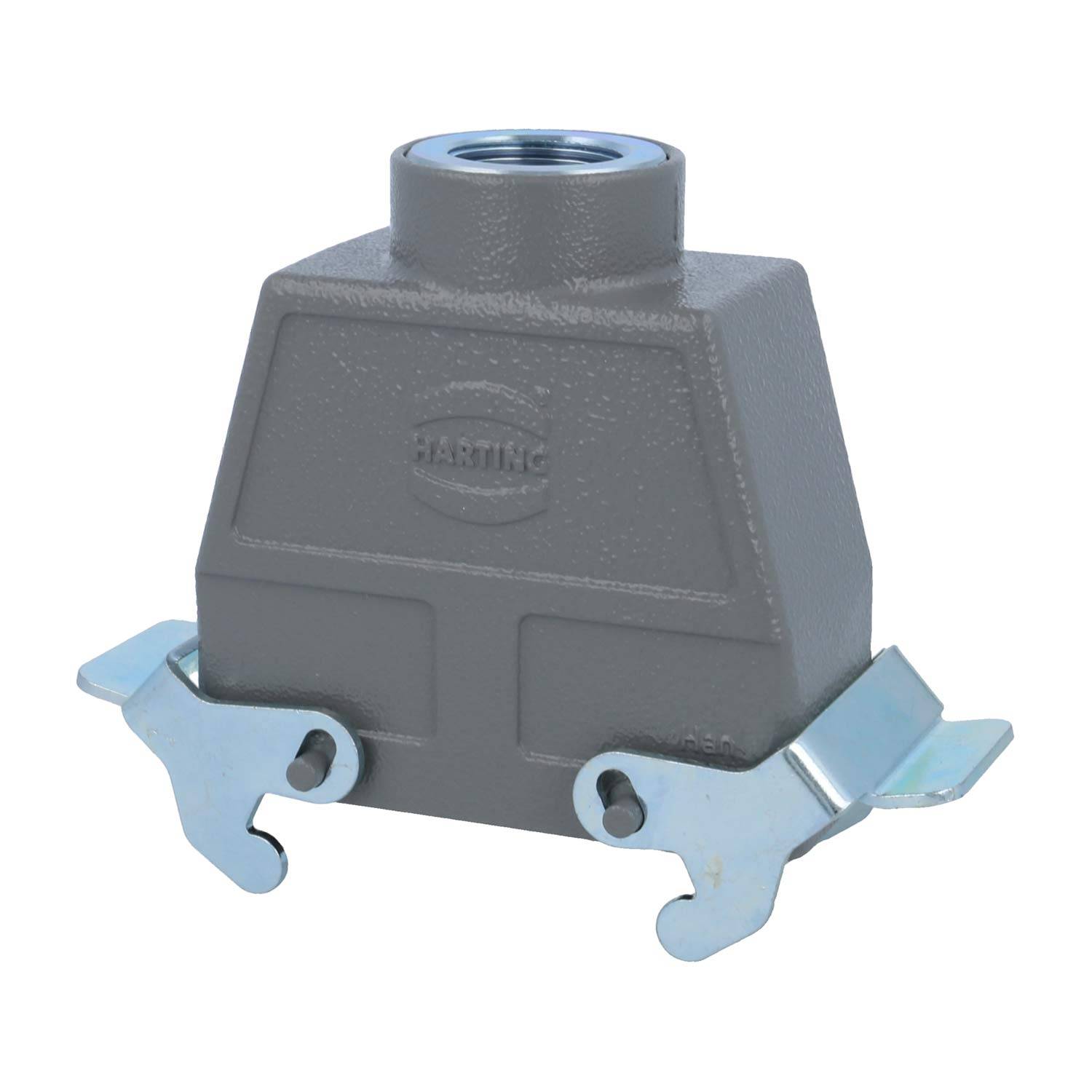 04300160462 HARTING Han 16B Tüllengehäuse hoch, 1xM25 gerader Kabelabgang, mit 2 Querbügeln Verschraubung M25