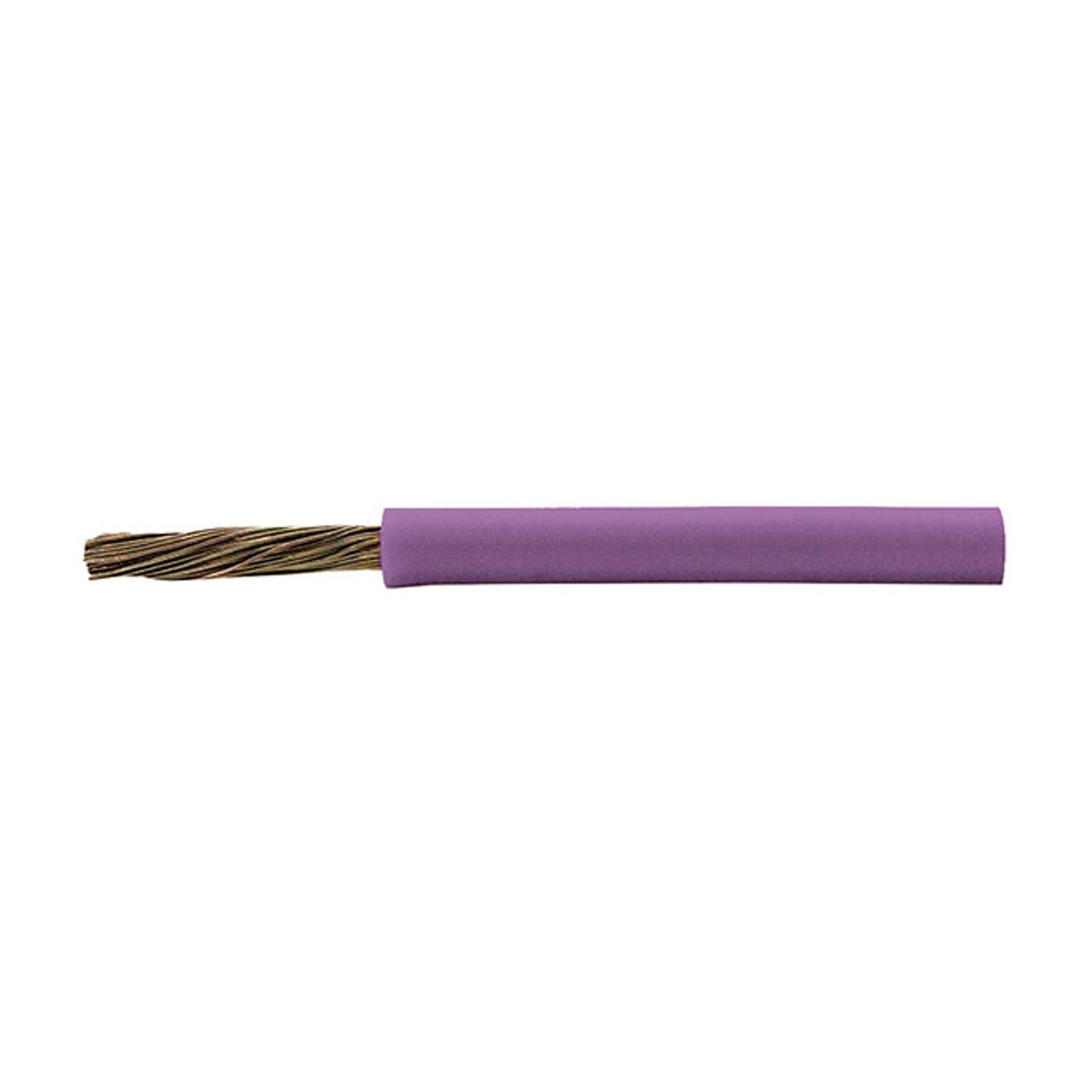 23807 HELU KABEL SiF 1X4mm² VT (violett) Einzelader Silikon violett AD 4,2mm Nennspannung Uo/U 300V/500V - 1Meter