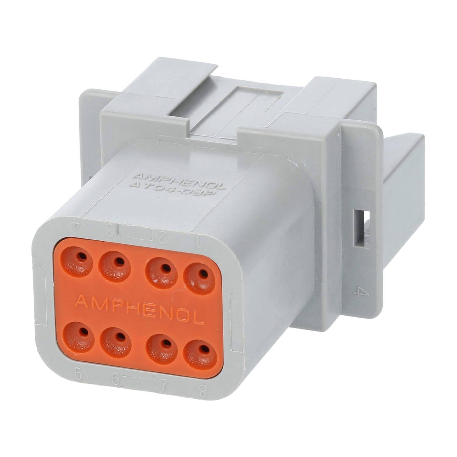 AT04-08PA Amphenol AS-8SM 101 Kabelstecker AT-Serie Stift, Kodierung A, 8-polig, Crimpanschluss Isolationsdurchmesser