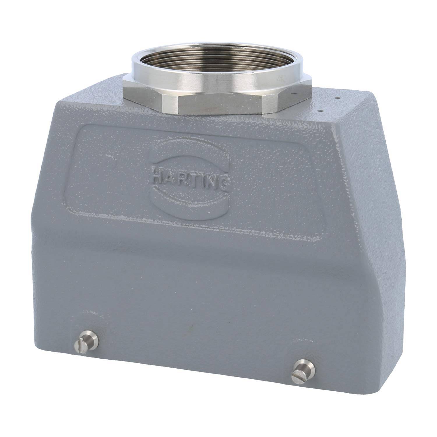 04300240477 HARTING Han 24B Tüllengehäuse hoch, 1xM50 gerader Kabelabgang, mit 2 Querbügeln Verschraubung M50