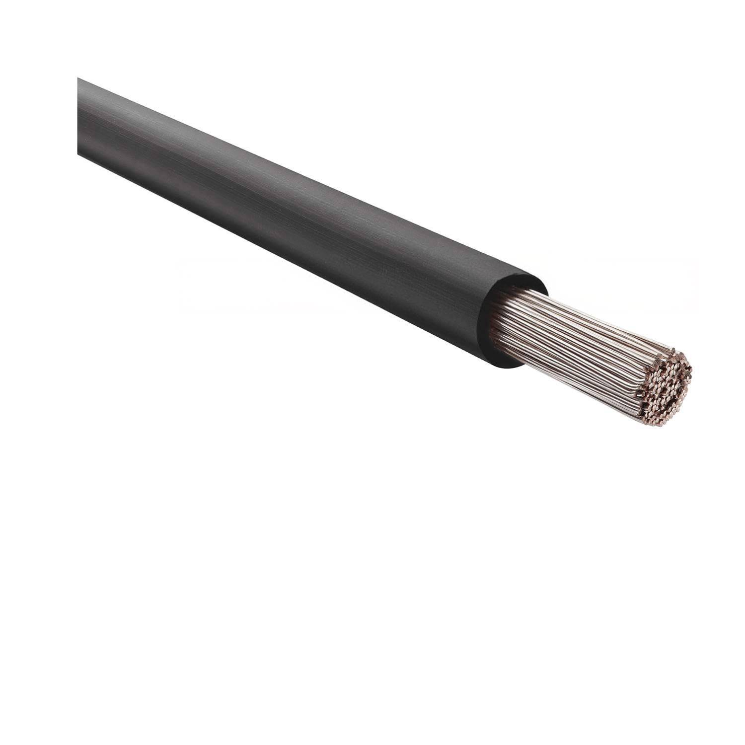 24701 HELU KABEL SiF 1X16mm² BK (schwarz) Einzelader Silikon schwarz AD 7,4mm Nennspannung Uo/U 300V/500V - 1Meter