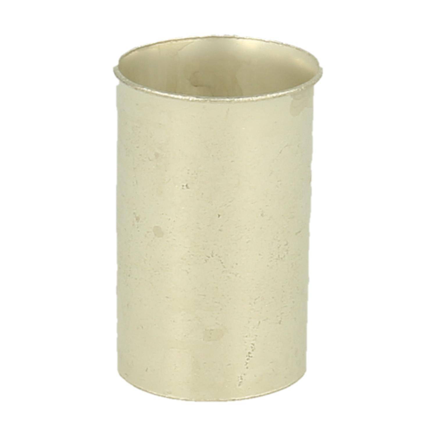 Eine zylindrische, beige metallische Hülse oder Buchse, die häufig in mechanischen Anwendungen zur Reduzierung von Reibung oder Verschleiß eingesetzt wird.