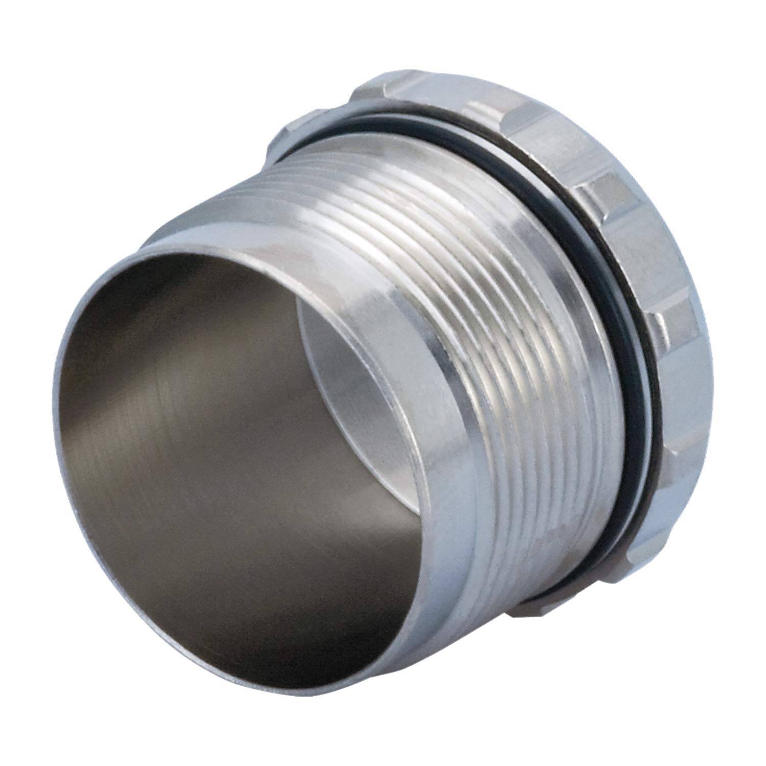 Ein Metallrohranschluss mit Außengewinde und O-Ring, der zum sicheren Verbinden von Rohren oder Schläuchen verwendet wird.