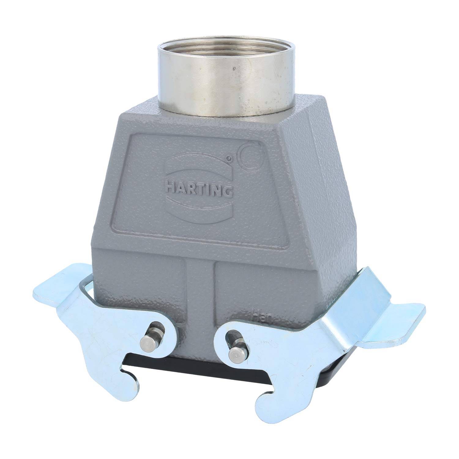 04300100733 HARTING Han 10B Kupplungsgehäuse hoch, 1xPG29 gerader Kabelabgang, mit 2 Querbügeln Verschraubung PG29