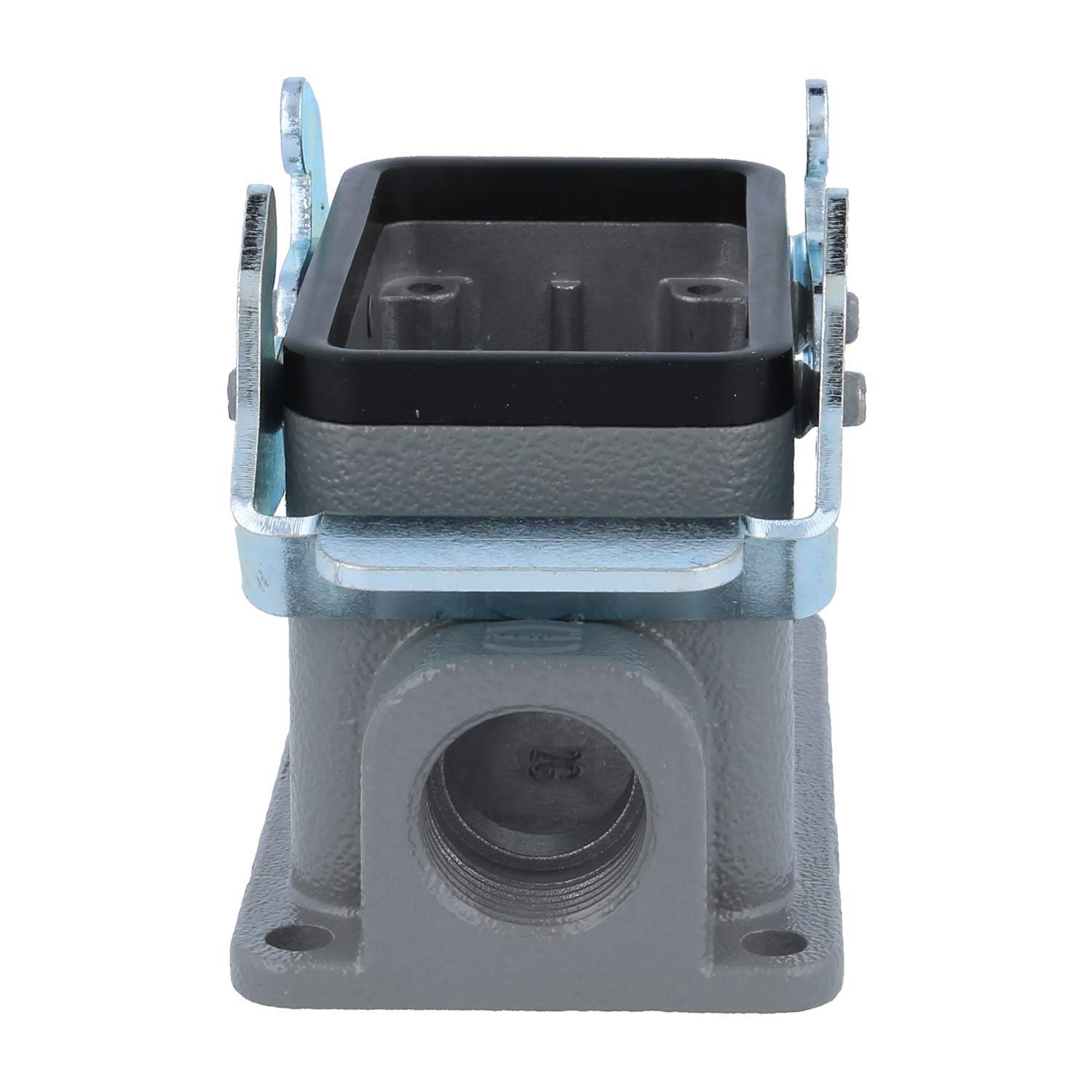 04300101267 HARTING Han 10B Sockelgehäuse niedrig, 2xM20 seitlicher Kabelabgang, mit 2 Querbügeln Verschraubung M20