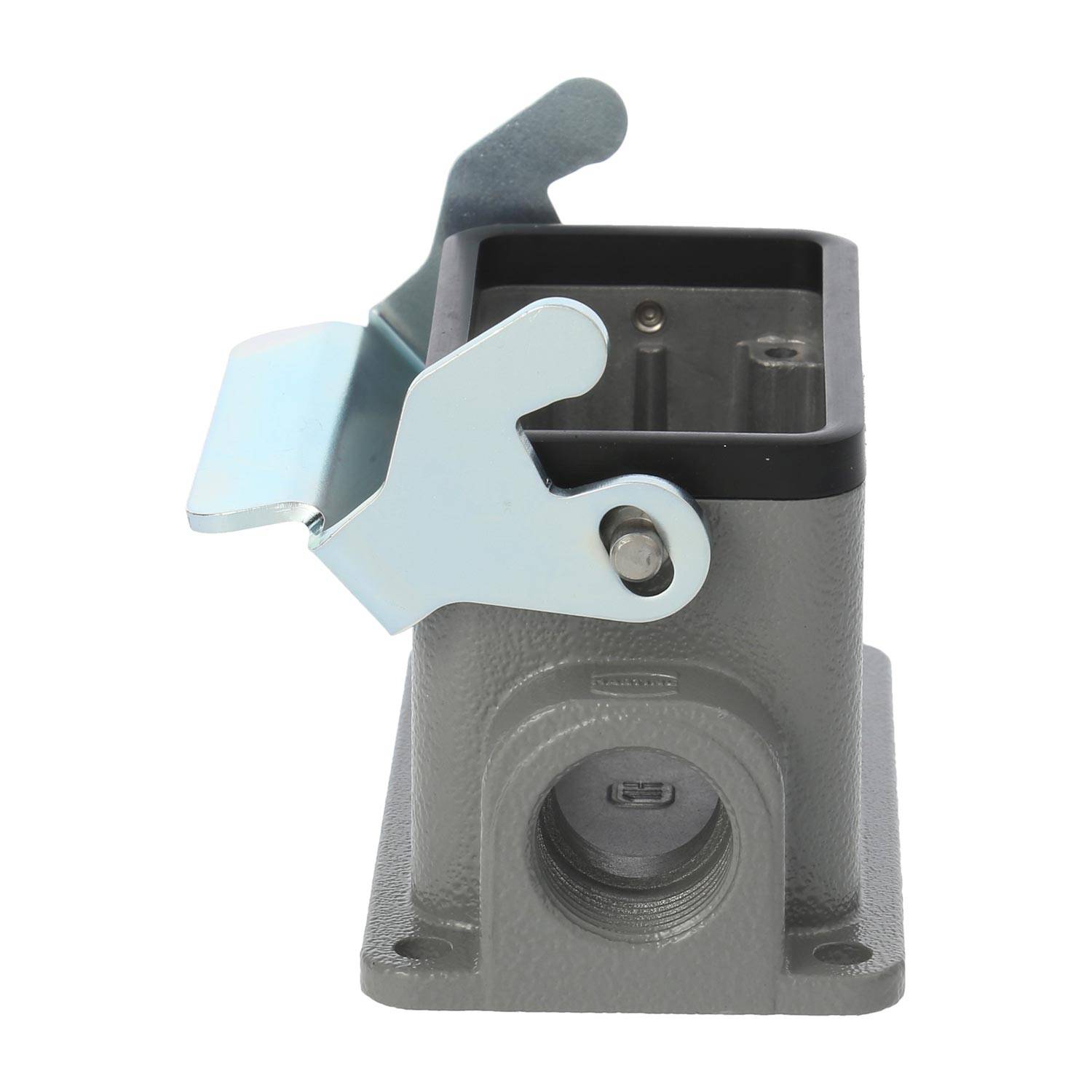 04300101291 HARTING Han 10B Sockelgehäuse niedrig, 2xPG16 seitlicher Kabelabgang, mit 1 Längsbügel Verschraubung PG16