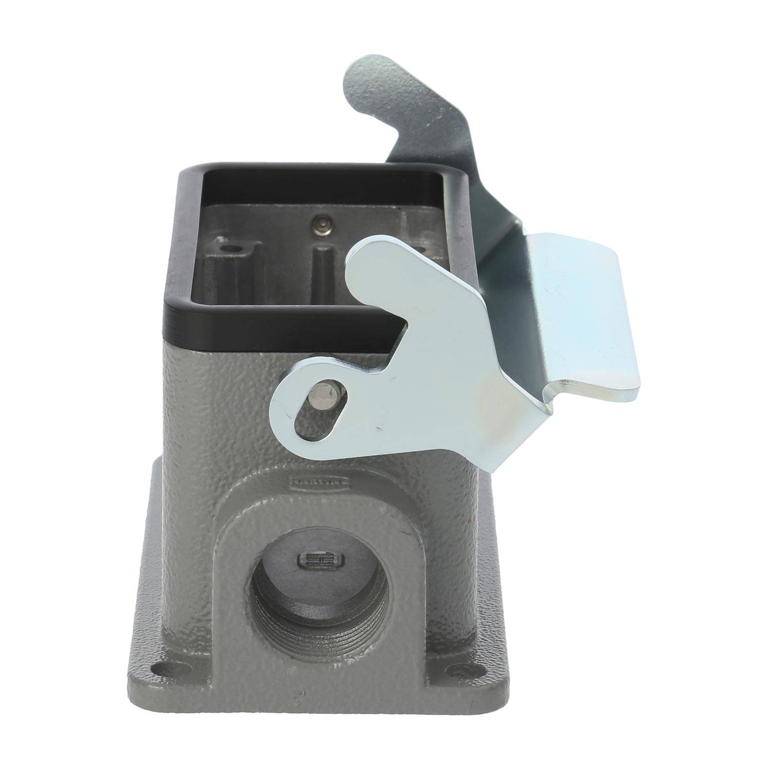 04300101291 HARTING Han 10B Sockelgehäuse niedrig, 2xPG16 seitlicher Kabelabgang, mit 1 Längsbügel Verschraubung PG16