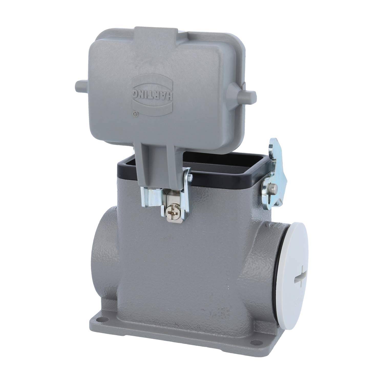 04300060274 HARTING Han 6B Sockelgehäuse hoch, 1xM40 seitlicher Kabelabgang, mit 1 Längsbügel mit Schutzkappe