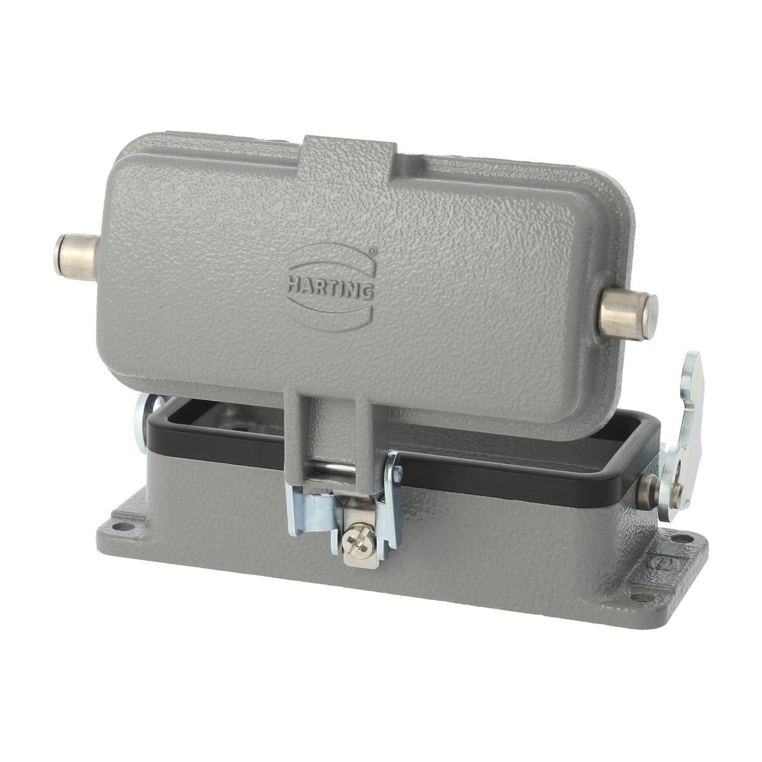 04300160318 HARTING Han 16B Anbaugehäuse mit 1 Längsbügel mit Schutzkappe Metall - 1Stück