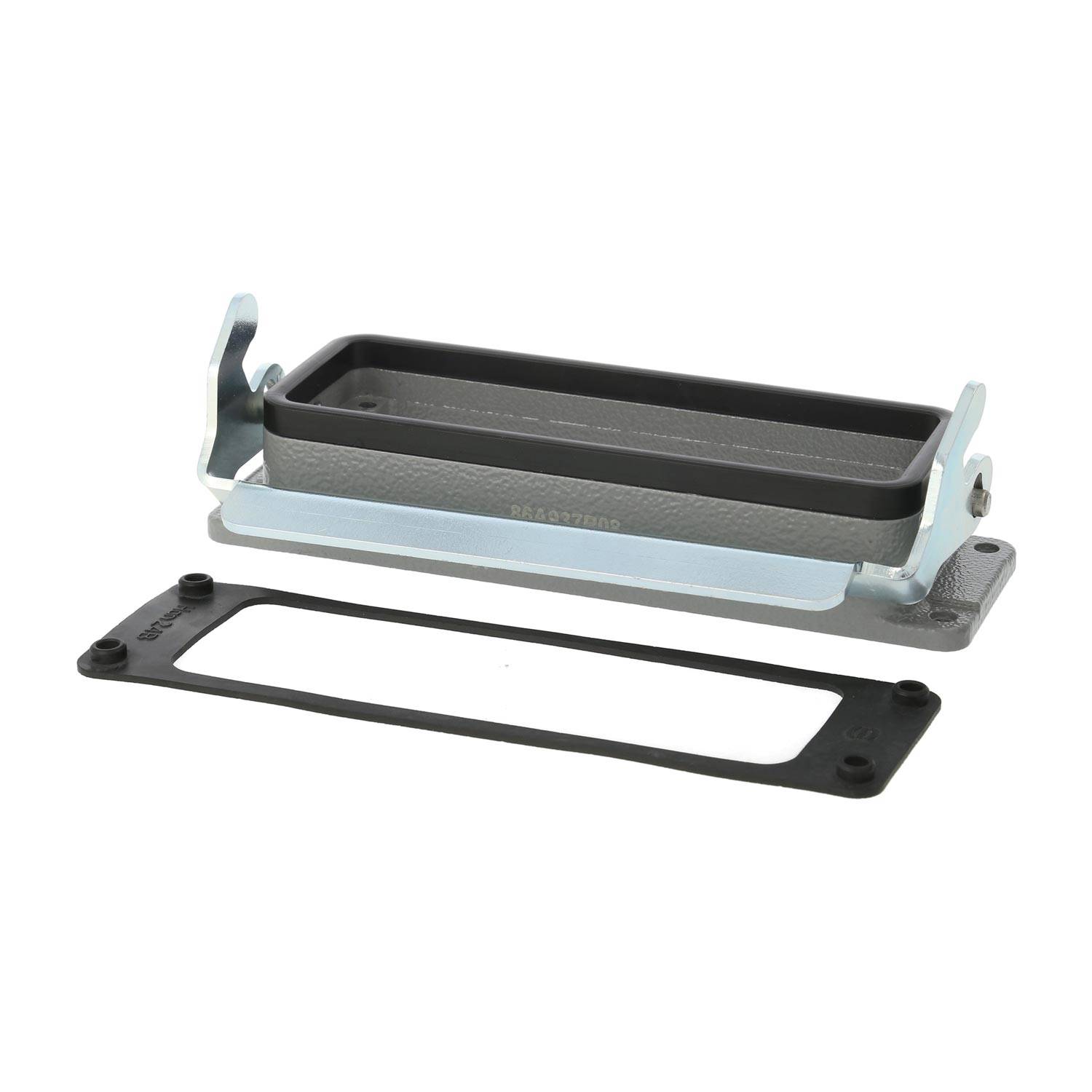 Ampogear' Marken-Tonabnehmer-Abdeckung mit schwarzem Rahmen, die sein Design und seine Struktur für eine einfache Installation auf einer E-Gitarre präsentiert.