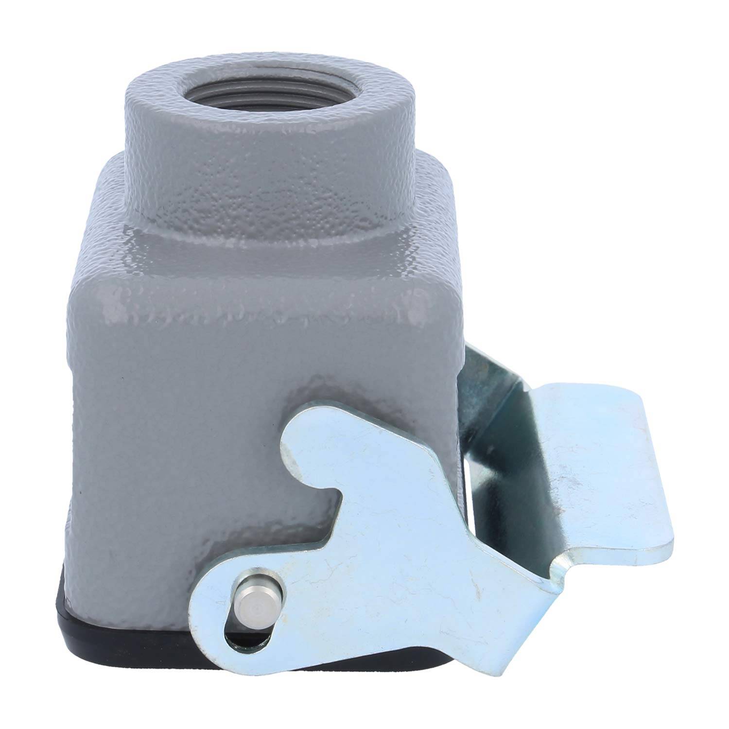 04300061760 HARTING Han 6B Kupplungsgehäuse niedrig, 1xM20 gerader Kabelabgang, mit 1 Längsbügel Verschraubung M20