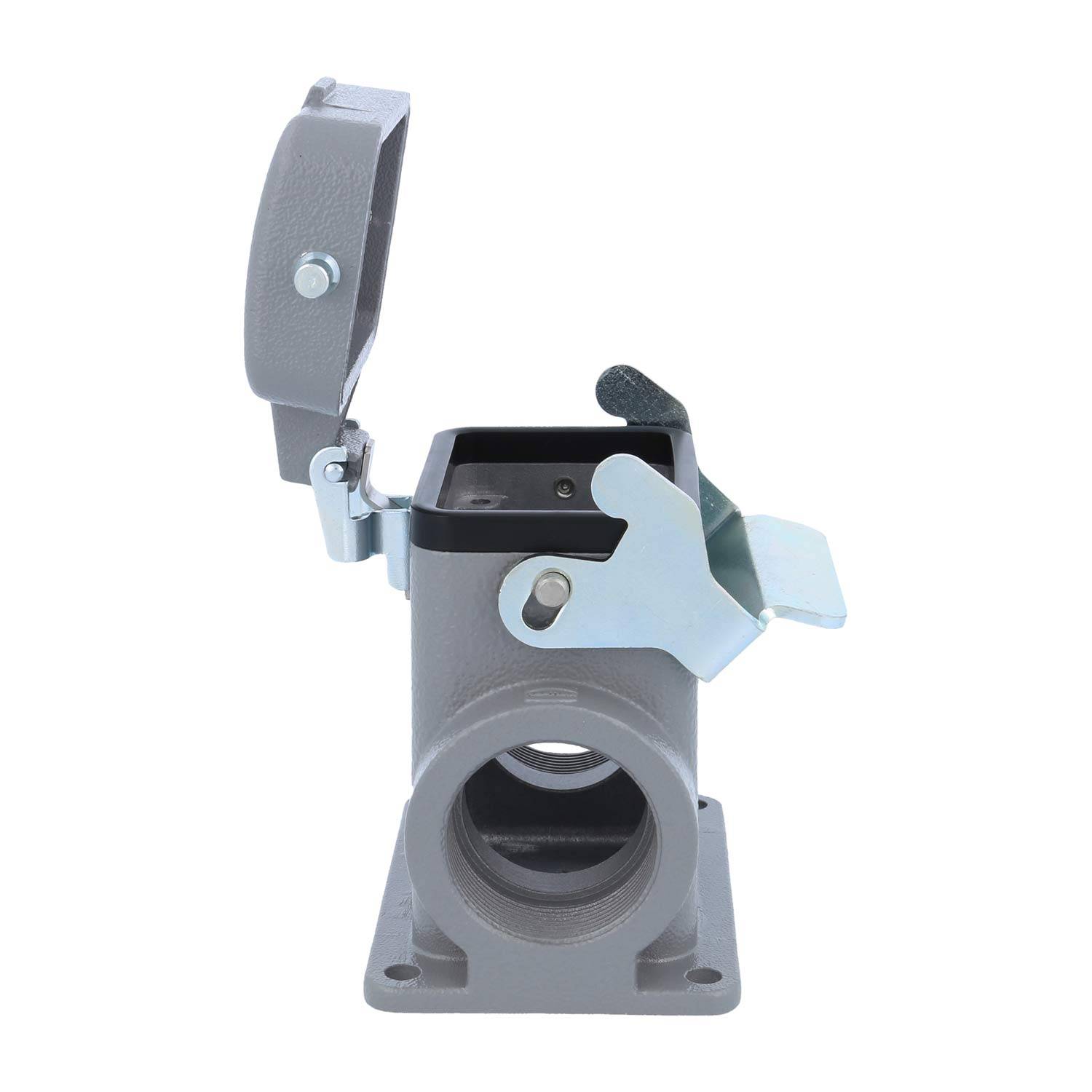 04300062264 HARTING Han 6B Sockelgehäuse hoch, 2xM32 seitlicher Kabelabgang, mit 1 Längsbügel mit Schutzkappe Metall -