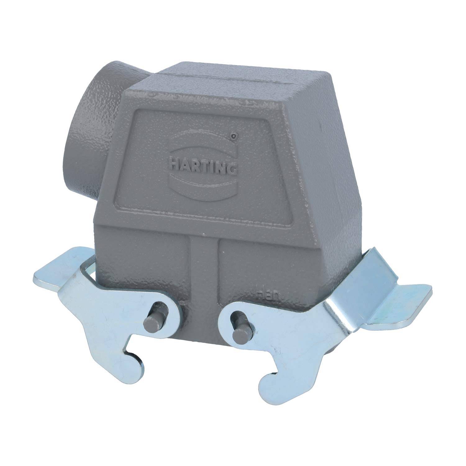 04300100565 HARTING Han 10B Tüllengehäuse hoch, 1xM25 seitlicher Kabelabgang, mit 2 Querbügeln Verschraubung M25