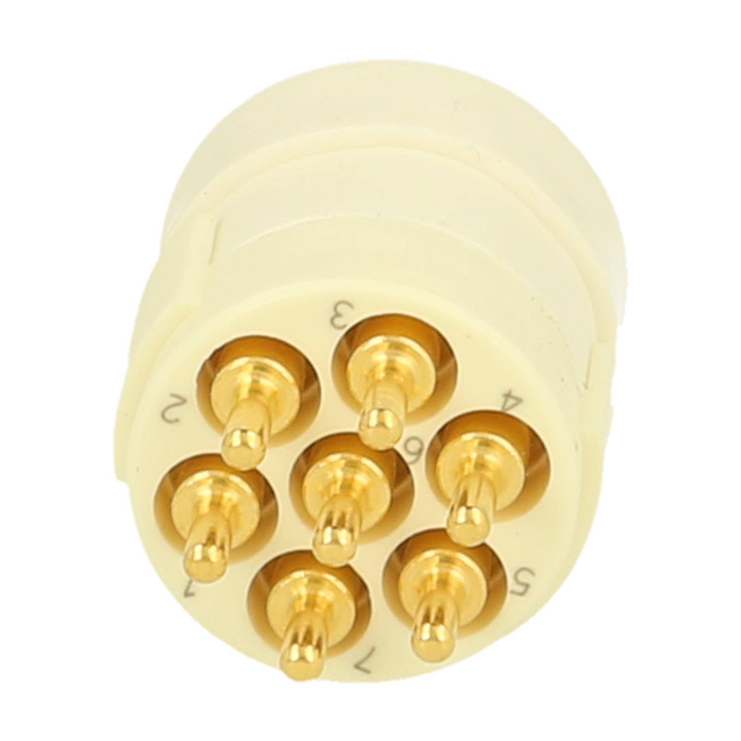 7001907108 HUMMEL M23 Signal Einlöt-Kontakteinsatz Buchse Einlötanschluss, Polzahl 7-polig 300V, 20A, Farbe weiß -