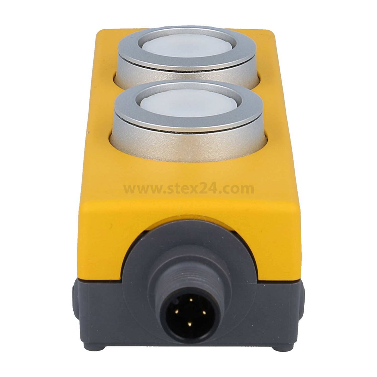 MBM124_TITO Georg Schlegel 1 Taste im Gehäuse, dunkelgrau/hellgrau mit M12 Anschluss 4-polig M12-Stecker, 4-polig -