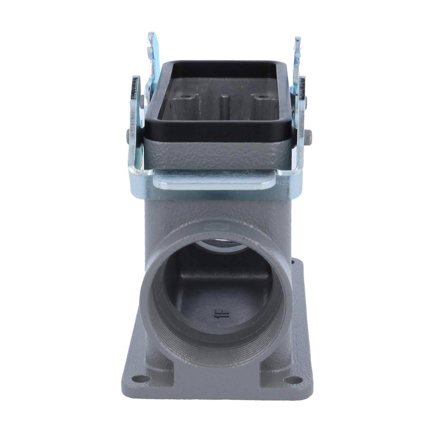 04301160272 HARTING Han 16B Sockelgehäuse hoch, 2xM40 seitlicher Kabelabgang, mit 2 Querbügeln Verschraubung M40