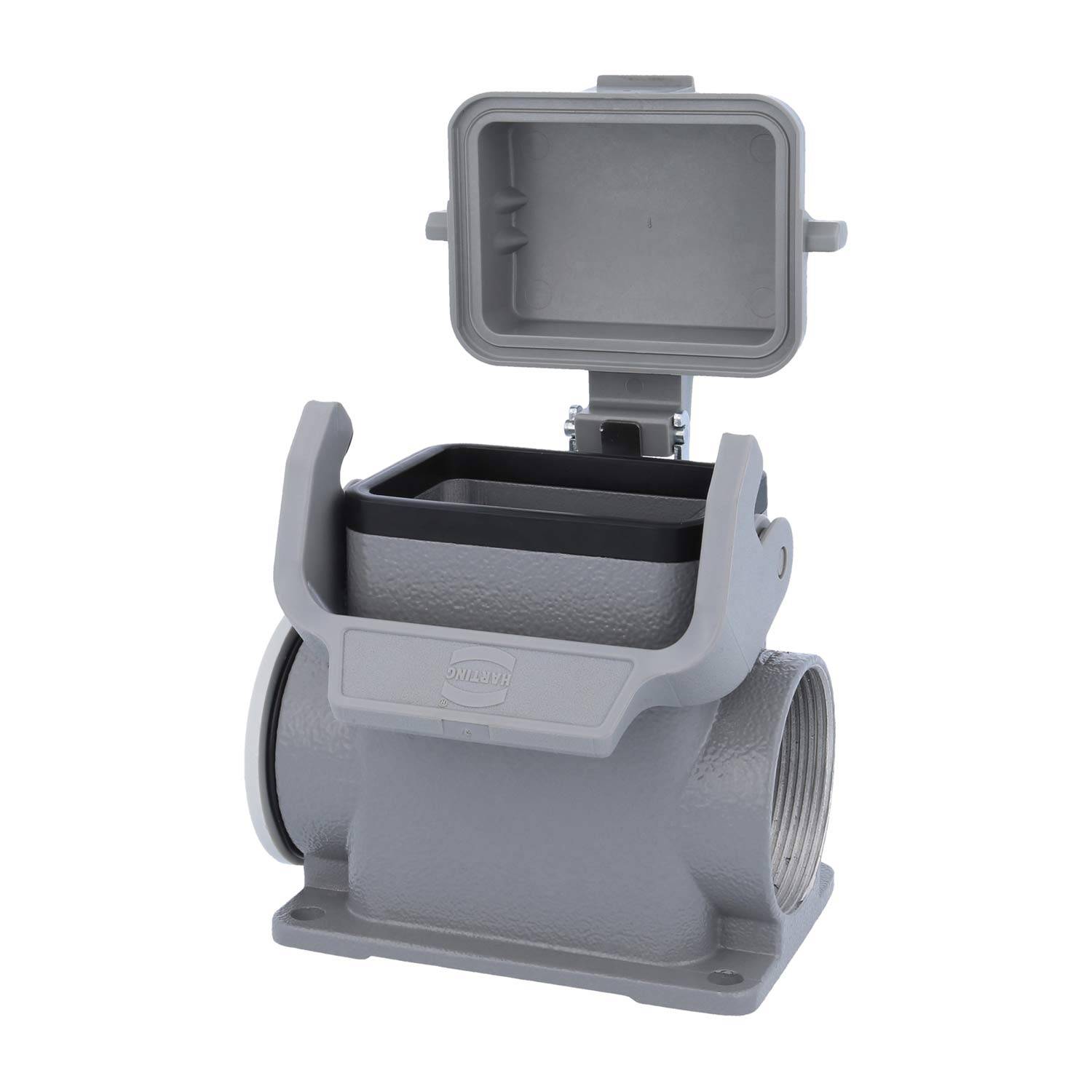 05300060274 HARTING Han 6B Sockelgehäuse hoch, 1xM40 seitlicher Kabelabgang, mit 1 Längsbügel mit Schutzkappe