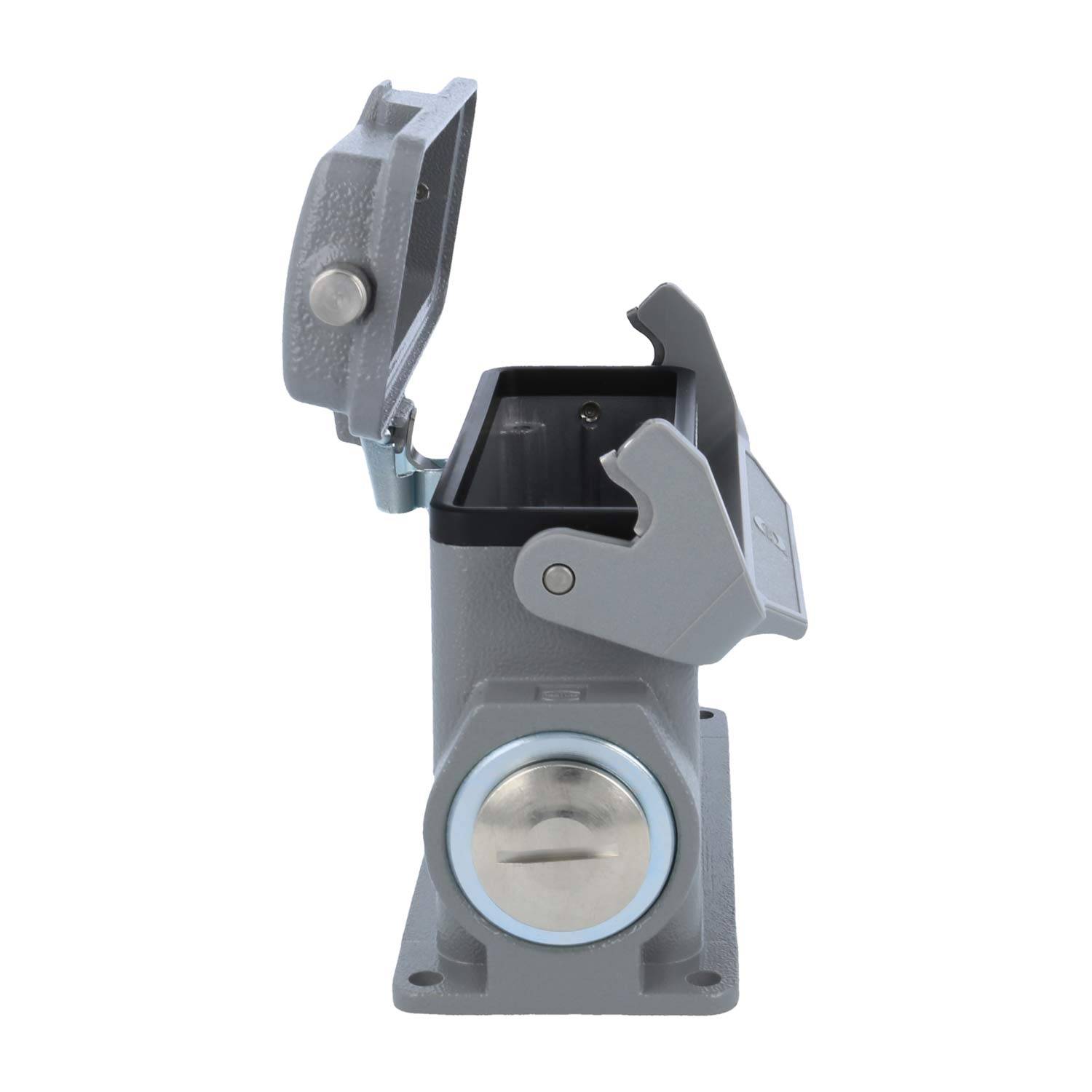 05300242270 HARTING Han 24B Sockelgehäuse hoch, 1xM25 seitlicher Kabelabgang, mit 1 Längsbügel mit Schutzkappe Metall -