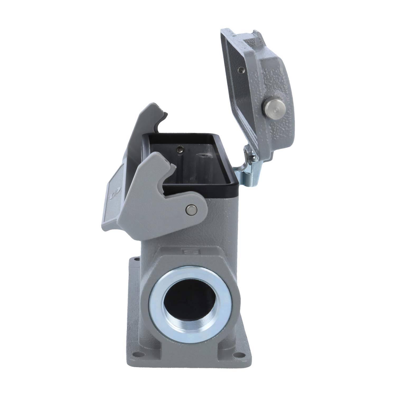 05300242270 HARTING Han 24B Sockelgehäuse hoch, 1xM25 seitlicher Kabelabgang, mit 1 Längsbügel mit Schutzkappe Metall -