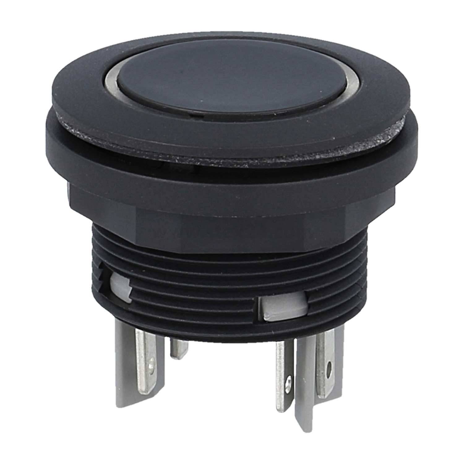 SSWTLRWII Georg Schlegel Drucktaste mit Ringbeleuchtung, 2S beleuchtbar, rund, SHORTRON Flachstecker 2,8mm x 0,8mm -