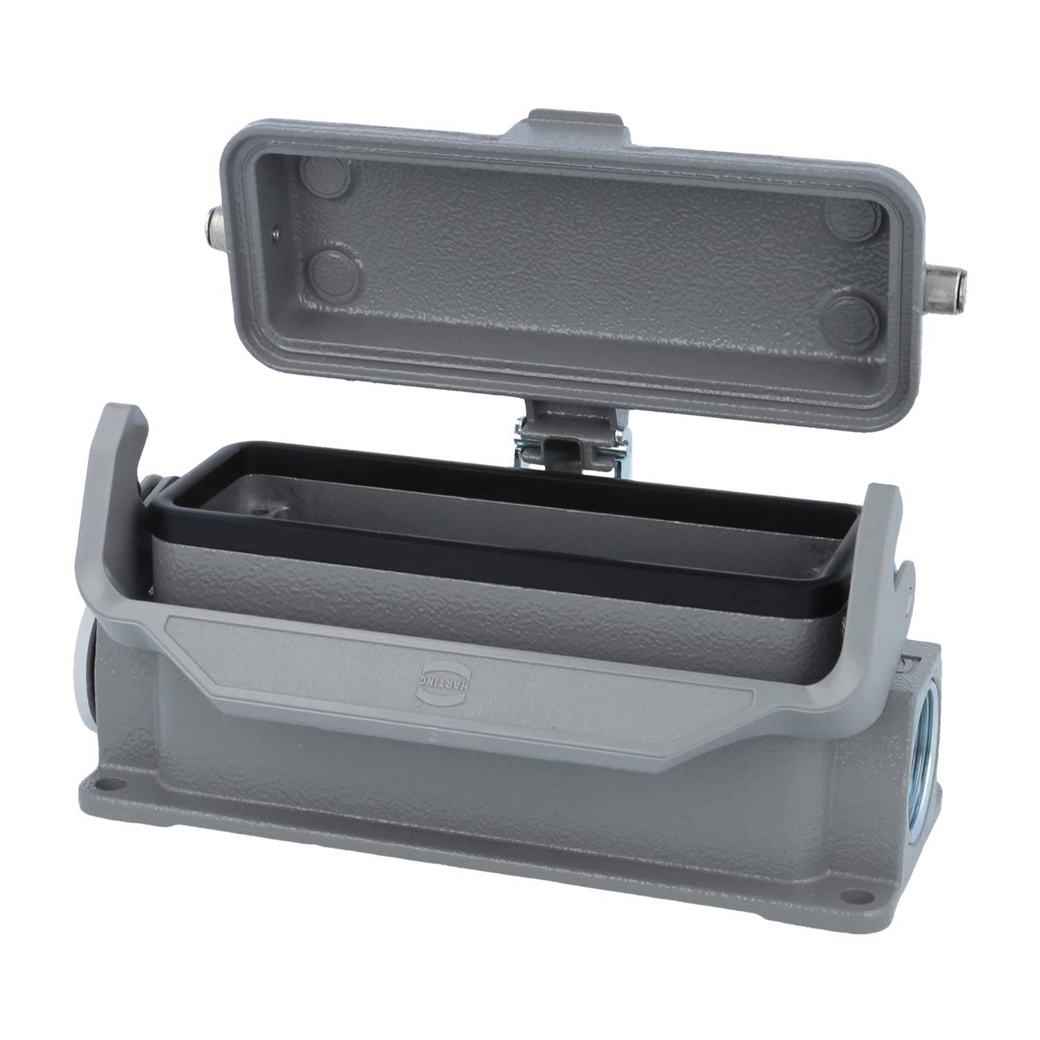 05300242269 HARTING Han 24B Sockelgehäuse niedrig, 1xM25 seitlicher Kabelabgang, mit 1 Längsbügel mit Schutzkappe