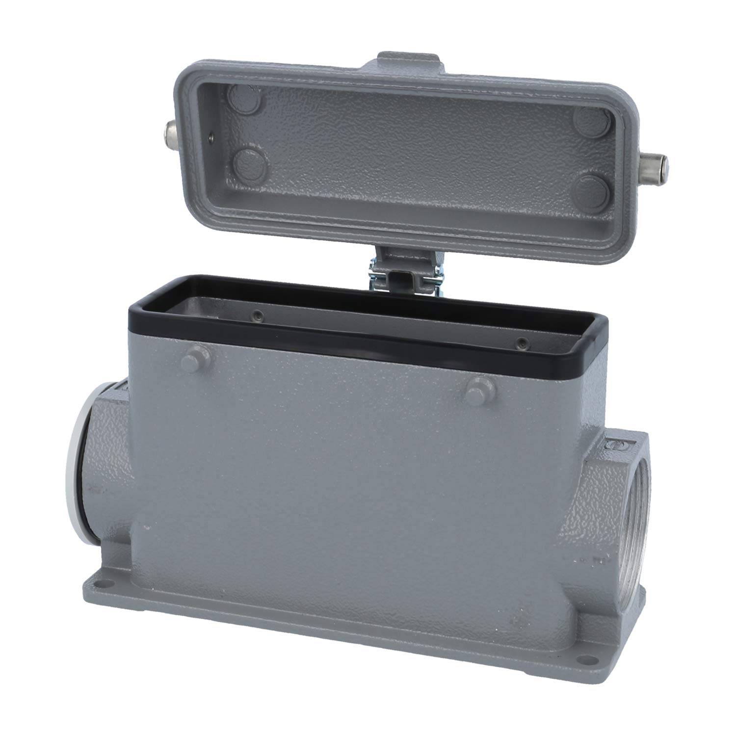 05300242276 HARTING Han 24B Sockelgehäuse hoch, 1xM40 seitlicher Kabelabgang, für 2 Bügel (am Oberteil) mit Schutzkappe