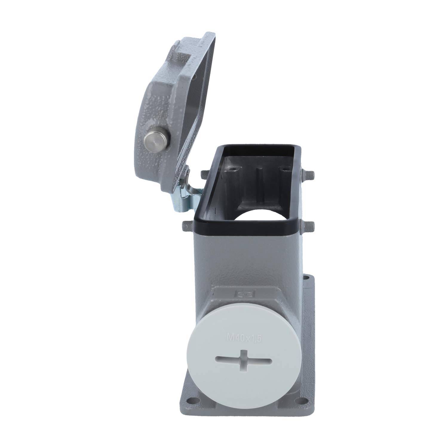 05300242276 HARTING Han 24B Sockelgehäuse hoch, 1xM40 seitlicher Kabelabgang, für 2 Bügel (am Oberteil) mit Schutzkappe