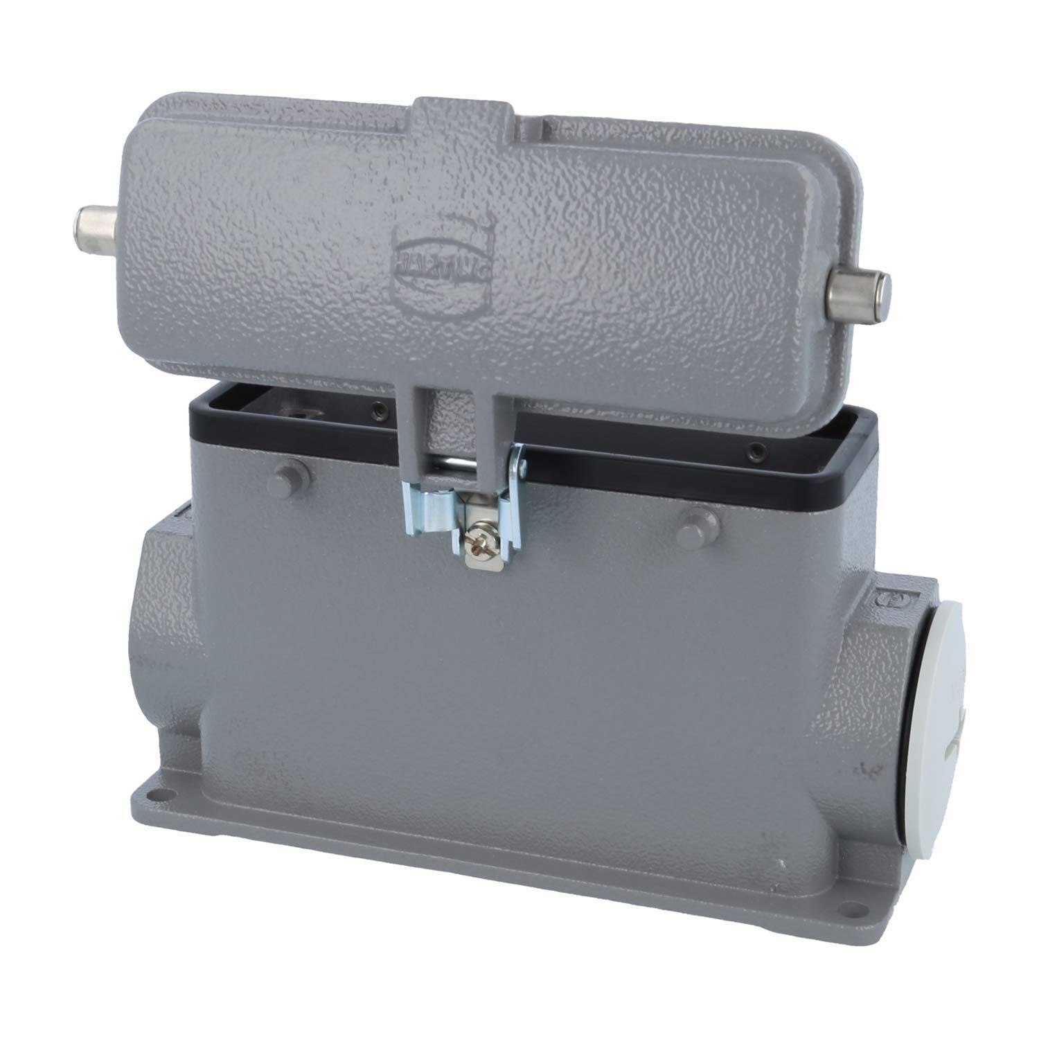 05300242276 HARTING Han 24B Sockelgehäuse hoch, 1xM40 seitlicher Kabelabgang, für 2 Bügel (am Oberteil) mit Schutzkappe