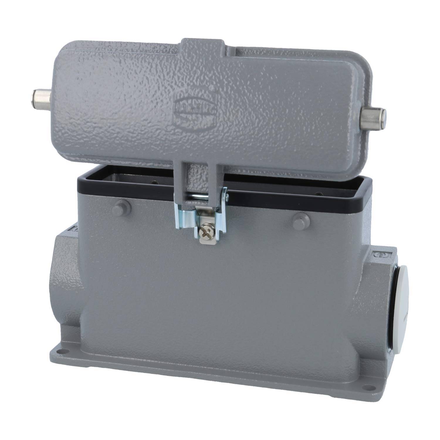 05300242275 HARTING Han 24B Sockelgehäuse hoch, 1xM32 seitlicher Kabelabgang, für 2 Bügel (am Oberteil) mit Schutzkappe