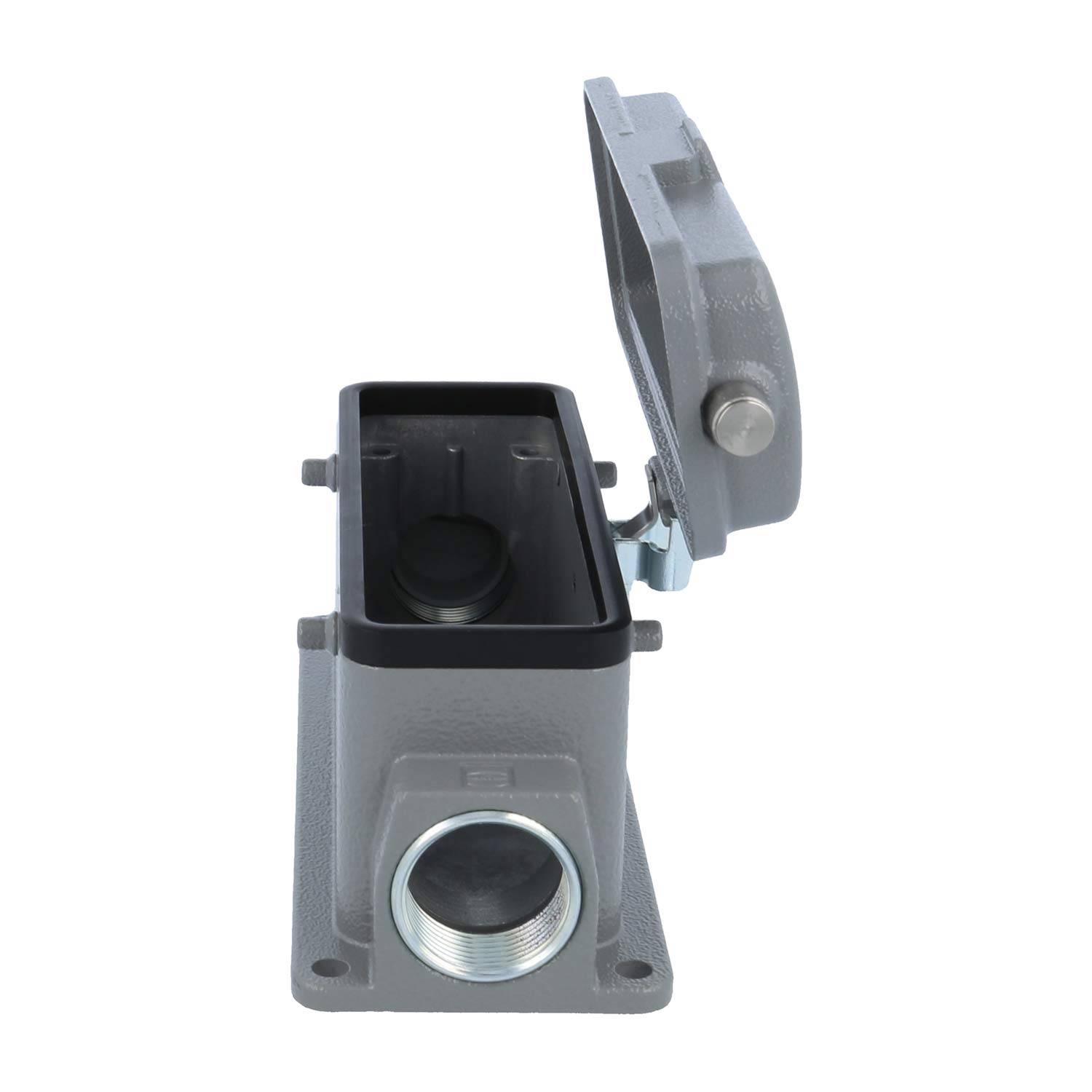 05300242273 HARTING Han 24B Sockelgehäuse niedrig, 1xM25 seitlicher Kabelabgang, für 2 Bügel (am Oberteil) mit