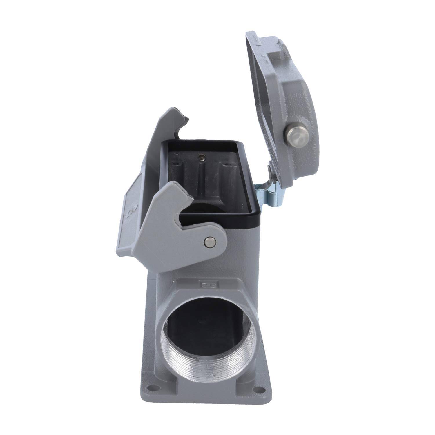 05300242272 HARTING Han 24B Sockelgehäuse hoch, 1xM40 seitlicher Kabelabgang, mit 1 Längsbügel mit Schutzkappe Metall -
