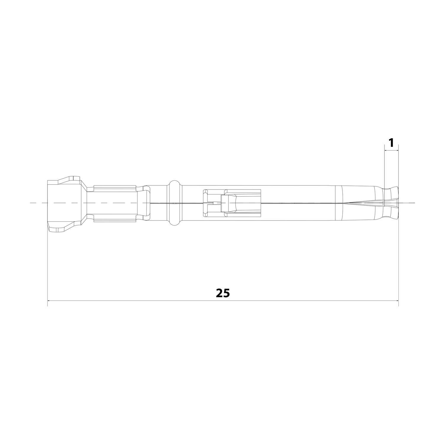 VN02 016 0002 1 Amphenol RD24-K 104 Crimpkontakt Kontaktbuchse (F) 0,5mm² - 1,5mm² AWG20 - AWG16 silber Werkstoff