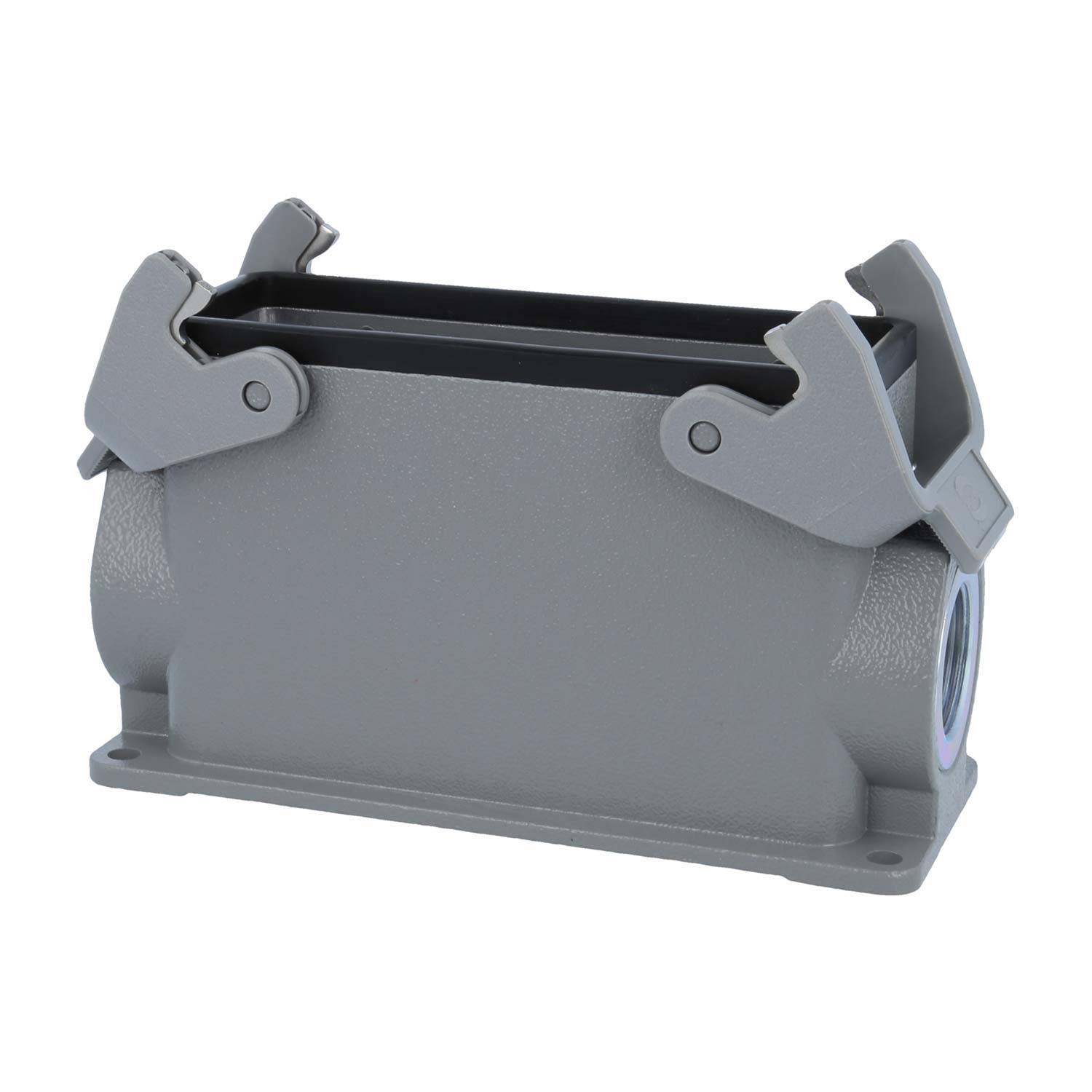 05300240271 HARTING Han 24B Sockelgehäuse hoch, 2xM25 seitlicher Kabelabgang, mit 2 Querbügeln Verschraubung M25