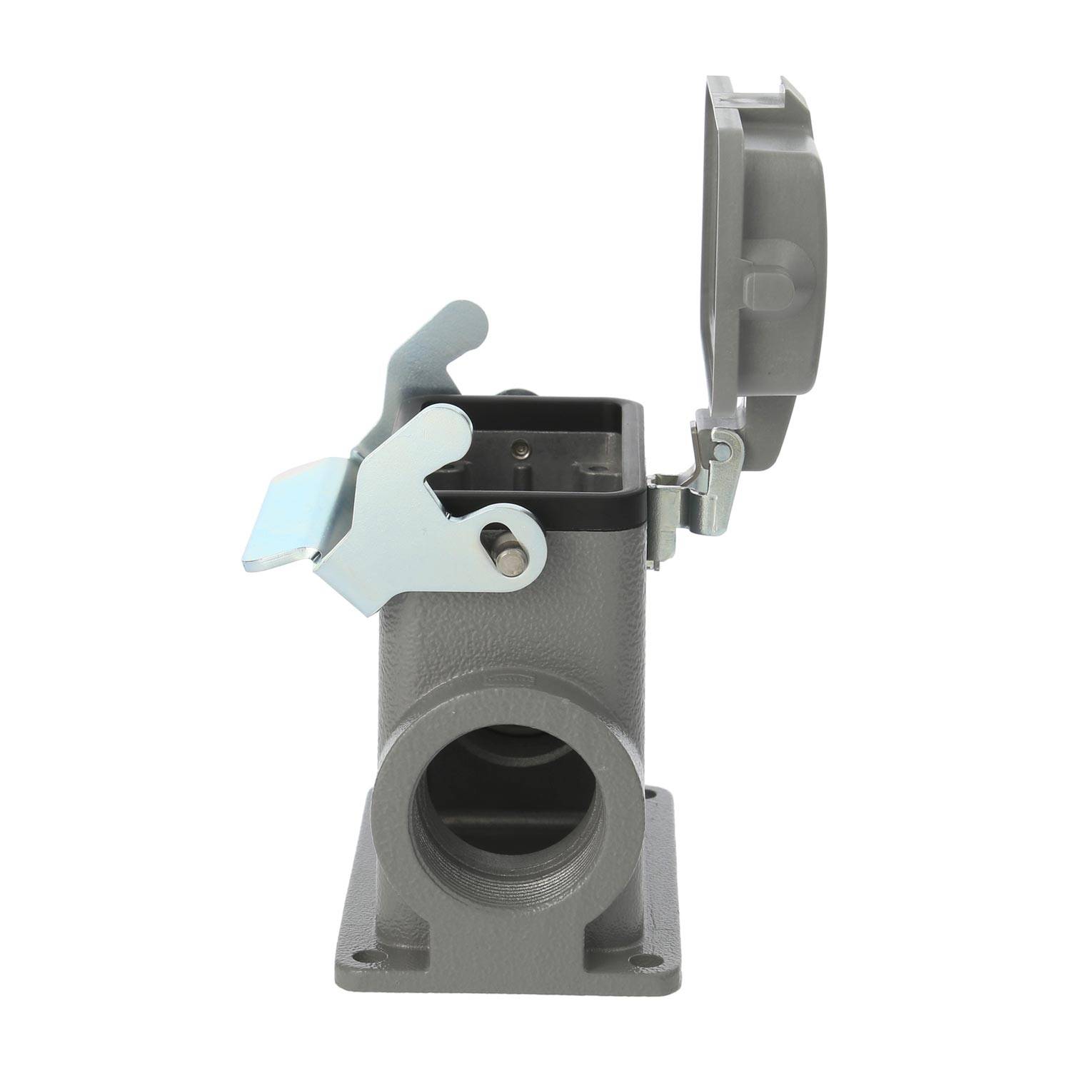 04300100282 HARTING Han 10B Sockelgehäuse hoch, 1xM25 seitlicher Kabelabgang, mit 1 Längsbügel mit Schutzkappe