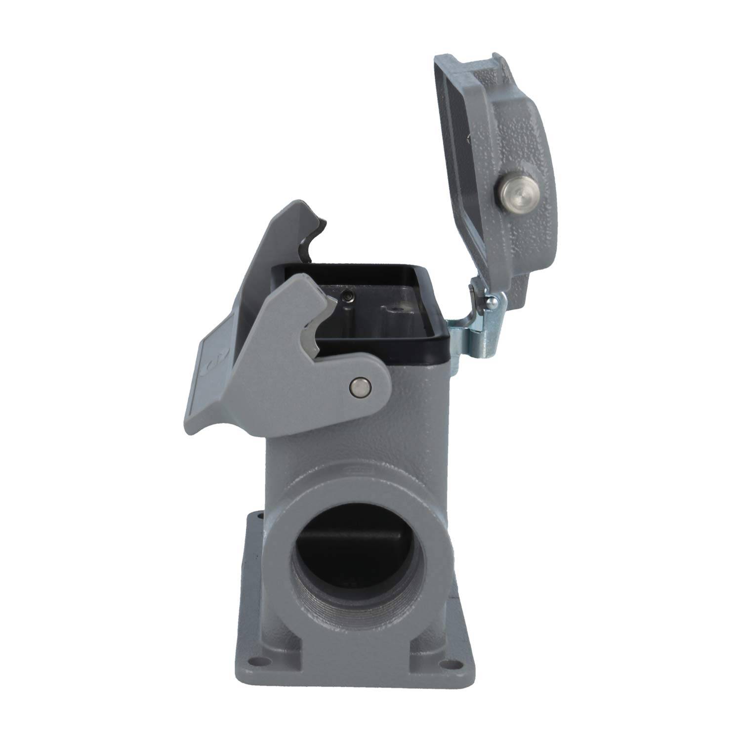 05300162271 HARTING Han 16B Sockelgehäuse hoch, 1xM32 seitlicher Kabelabgang, mit 1 Längsbügel mit Schutzkappe Metall -