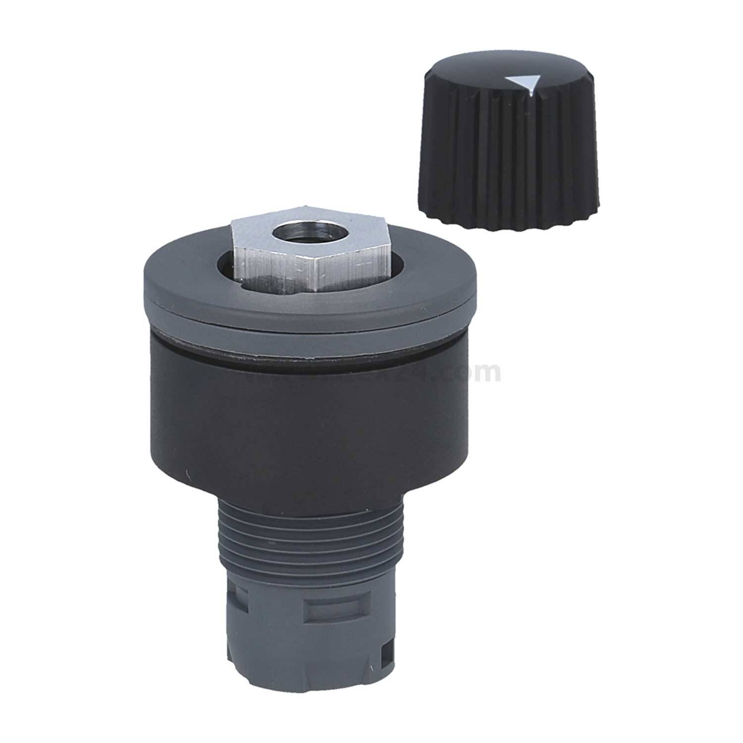 Industriestecker mit Schraubkappe; verwendet für elektrische oder mechanische Anwendungen.