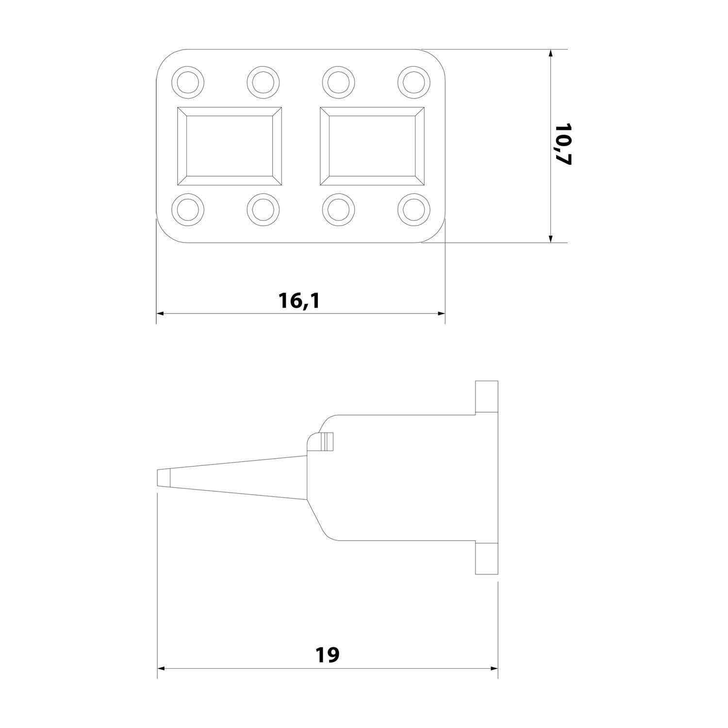 AWM-8S Amphenol AS-8HKF 112 Haltekeil Kabeldose ATM-Serie passend für: ATM-Serie Kabeldose 8-polig Temperaturbereich