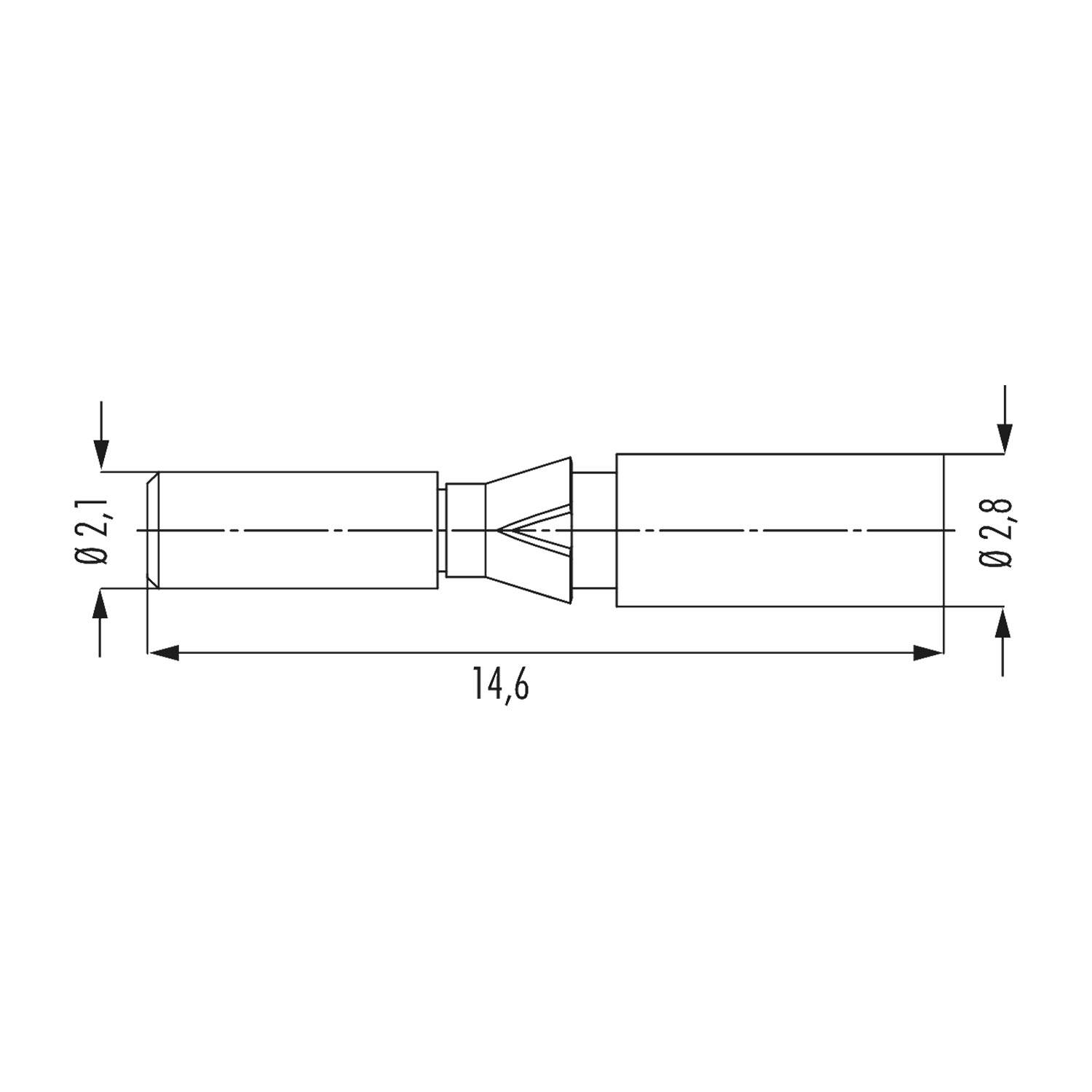 7010981212 HUMMEL M16 Power Signal-Crimpkontakt Kontaktbuchse (F) 0,34mm² - 1,5mm² gold Werkstoff Messing (CuZn) -