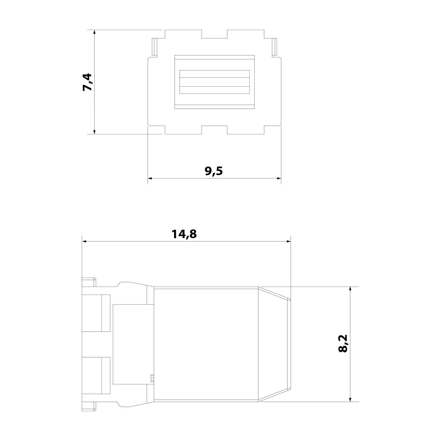 AW4P Amphenol AS-4HKM 104 Haltekeil Kabelstecker AT-Serie passend für: AT-Serie Kabelstecker 4-polig Temperaturbereich