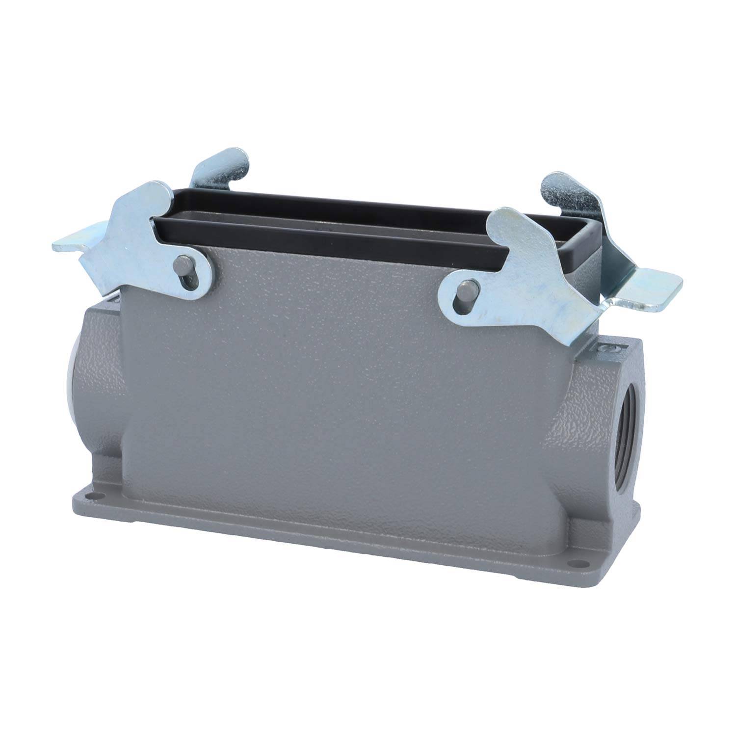 04300240230 HARTING Han 24B Sockelgehäuse hoch, 1xPG21 seitlicher Kabelabgang, mit 2 Querbügeln Verschraubung PG21